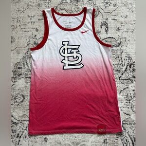Nike White Tank Top with Red Trim
